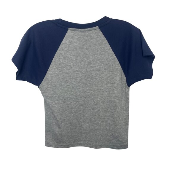Yale University Tshirt Womens Large Gray Blue New WOT Raglan Short Sleeve - Picture 2 of 6